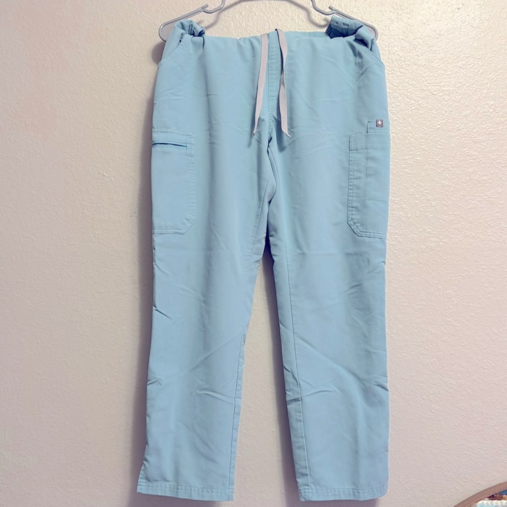 Figs Yola high-waisted skinny pant in Seaglass